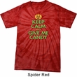 Mens Halloween Shirt Give Me Candy Spider Tie Dye Tee T-shirt