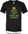 Mens Halloween Shirt Give Me Candy Tri Blend V-neck Tee T-Shirt