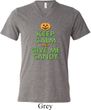 Mens Halloween Shirt Give Me Candy Tri Blend V-neck Tee T-Shirt