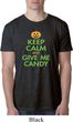 Mens Halloween Shirt Keep Calm and Give Me Candy Burnout Tee T-Shirt