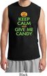 Mens Halloween Shirt Keep Calm and Give Me Candy Muscle Tee T-Shirt