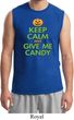 Mens Halloween Shirt Keep Calm and Give Me Candy Muscle Tee T-Shirt