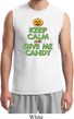 Mens Halloween Shirt Keep Calm and Give Me Candy Muscle Tee T-Shirt