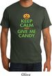 Mens Halloween Shirt Keep Calm and Give Me Candy Organic Tee T-Shirt