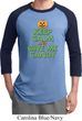Mens Halloween Shirt Keep Calm and Give Me Candy Raglan Tee T-Shirt