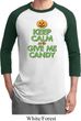 Mens Halloween Shirt Keep Calm and Give Me Candy Raglan Tee T-Shirt