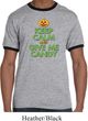 Mens Halloween Shirt Keep Calm and Give Me Candy Ringer Tee T-Shirt