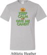 Mens Halloween Shirt Keep Calm and Give Me Candy Tall Tee T-Shirt