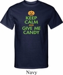 Mens Halloween Shirt Keep Calm and Give Me Candy Tall Tee T-Shirt