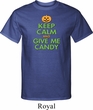 Mens Halloween Shirt Keep Calm and Give Me Candy Tall Tee T-Shirt