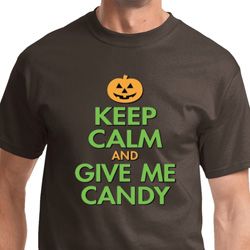 Mens Halloween Shirt Keep Calm and Give Me Candy Tee T-Shirt