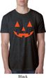 Mens Halloween Shirt Orange Jack O Lantern Burnout Tee T-Shirt