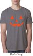 Mens Halloween Shirt Orange Jack O Lantern Burnout Tee T-Shirt