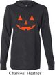 Mens Halloween Shirt Orange Jack O Lantern Lightweight Hoodie Tee