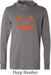 Mens Halloween Shirt Orange Jack O Lantern Lightweight Hoodie Tee