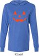 Mens Halloween Shirt Orange Jack O Lantern Lightweight Hoodie Tee