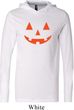 Mens Halloween Shirt Orange Jack O Lantern Lightweight Hoodie Tee