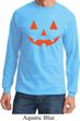 Mens Halloween Shirt Orange Jack O Lantern Long Sleeve Tee T-Shirt