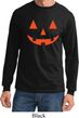 Mens Halloween Shirt Orange Jack O Lantern Long Sleeve Tee T-Shirt
