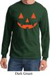 Mens Halloween Shirt Orange Jack O Lantern Long Sleeve Tee T-Shirt