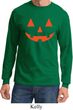 Mens Halloween Shirt Orange Jack O Lantern Long Sleeve Tee T-Shirt