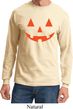 Mens Halloween Shirt Orange Jack O Lantern Long Sleeve Tee T-Shirt
