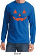 Mens Halloween Shirt Orange Jack O Lantern Long Sleeve Tee T-Shirt