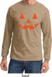 Mens Halloween Shirt Orange Jack O Lantern Long Sleeve Tee T-Shirt