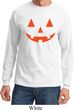 Mens Halloween Shirt Orange Jack O Lantern Long Sleeve Tee T-Shirt