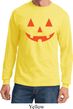 Mens Halloween Shirt Orange Jack O Lantern Long Sleeve Tee T-Shirt