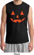Mens Halloween Shirt Orange Jack O Lantern Muscle Tee T-Shirt