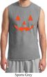 Mens Halloween Shirt Orange Jack O Lantern Muscle Tee T-Shirt
