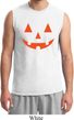 Mens Halloween Shirt Orange Jack O Lantern Muscle Tee T-Shirt