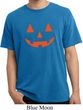 Mens Halloween Shirt Orange Jack O Lantern Pigment Dyed Tee T-Shirt