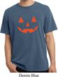 Mens Halloween Shirt Orange Jack O Lantern Pigment Dyed Tee T-Shirt