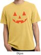 Mens Halloween Shirt Orange Jack O Lantern Pigment Dyed Tee T-Shirt