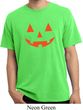 Mens Halloween Shirt Orange Jack O Lantern Pigment Dyed Tee T-Shirt