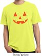 Mens Halloween Shirt Orange Jack O Lantern Pigment Dyed Tee T-Shirt