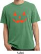 Mens Halloween Shirt Orange Jack O Lantern Pigment Dyed Tee T-Shirt