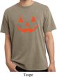 Mens Halloween Shirt Orange Jack O Lantern Pigment Dyed Tee T-Shirt