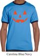 Mens Halloween Shirt Orange Jack O Lantern Ringer Tee T-Shirt