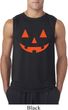 Mens Halloween Shirt Orange Jack O Lantern Sleeveless Tee T-Shirt
