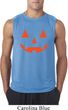 Mens Halloween Shirt Orange Jack O Lantern Sleeveless Tee T-Shirt