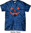 Mens Halloween Shirt Orange Jack O Lantern Spider Tie Dye Tee T-shirt