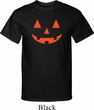 Mens Halloween Shirt Orange Jack O Lantern Tall Tee T-Shirt