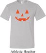 Mens Halloween Shirt Orange Jack O Lantern Tall Tee T-Shirt