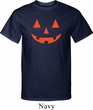 Mens Halloween Shirt Orange Jack O Lantern Tall Tee T-Shirt