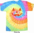 Mens Halloween Shirt Orange Jack O Lantern Tie Dye Tee T-shirt
