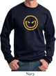 Mens Halloween Sweatshirt Evil Smiley Face Sweat Shirt