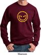 Mens Halloween Sweatshirt Evil Smiley Face Sweat Shirt